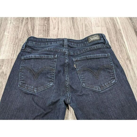 (3/$35) Levis 535 Size 7 Embroidered Pockets Skinny Denim Blue Jeans Jeggings - Picture 3 of 12